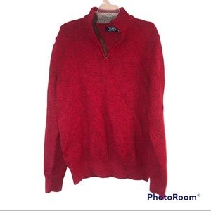 Men’s red zip sweater CHAPS | size M